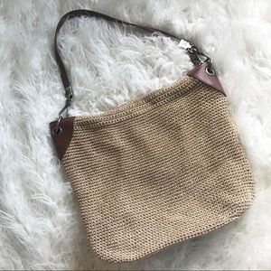 The Sak tan woven shoulder bag EUC‎